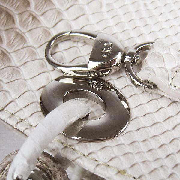 Christian Dior 1886 Snake Leather Shoulder Bag-Gray